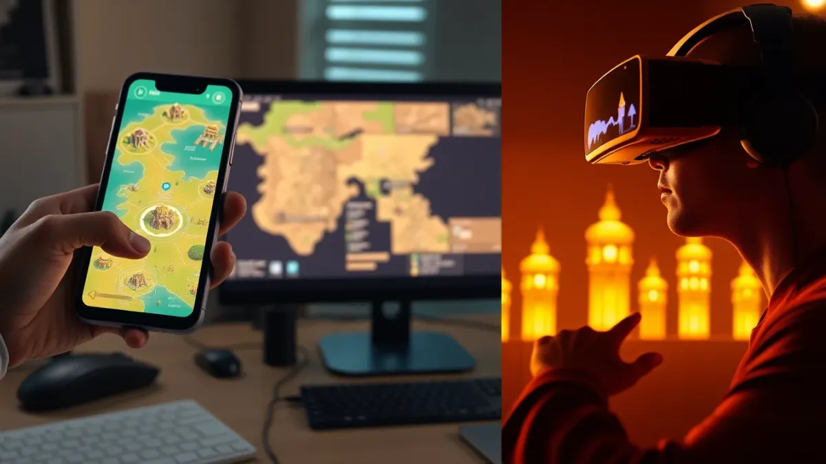 Three ways to play tower defense: on a phone, on a PC and in a VR headset