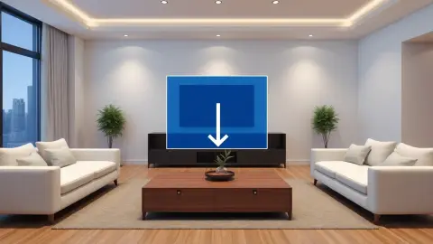 Translucent virtual arena hovering slightly off a real coffee table